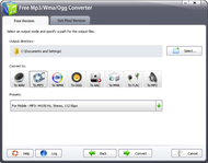 Free Mp3/Wma/Ogg Converter screenshot